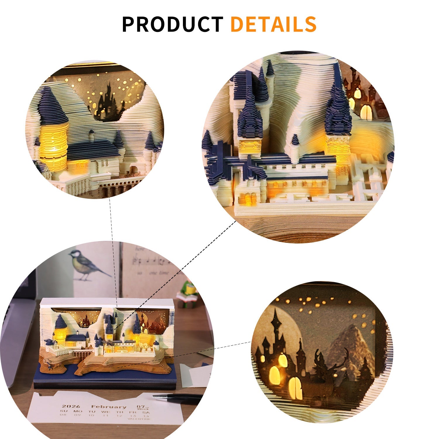 3D Calendar 2026 - Castle - 3D Calendar