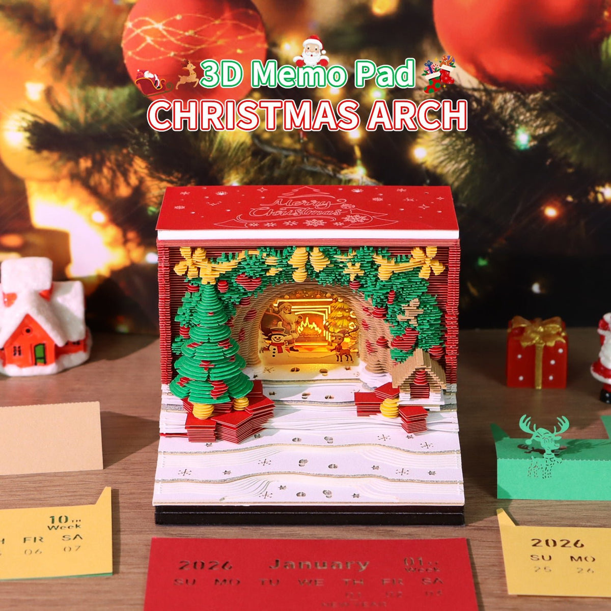 3D Calendar 2026 - Christmas Arch - 3D Calendar