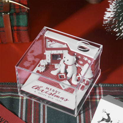 3D Calendar 2026 - Christmas Bear - 3D Calendar