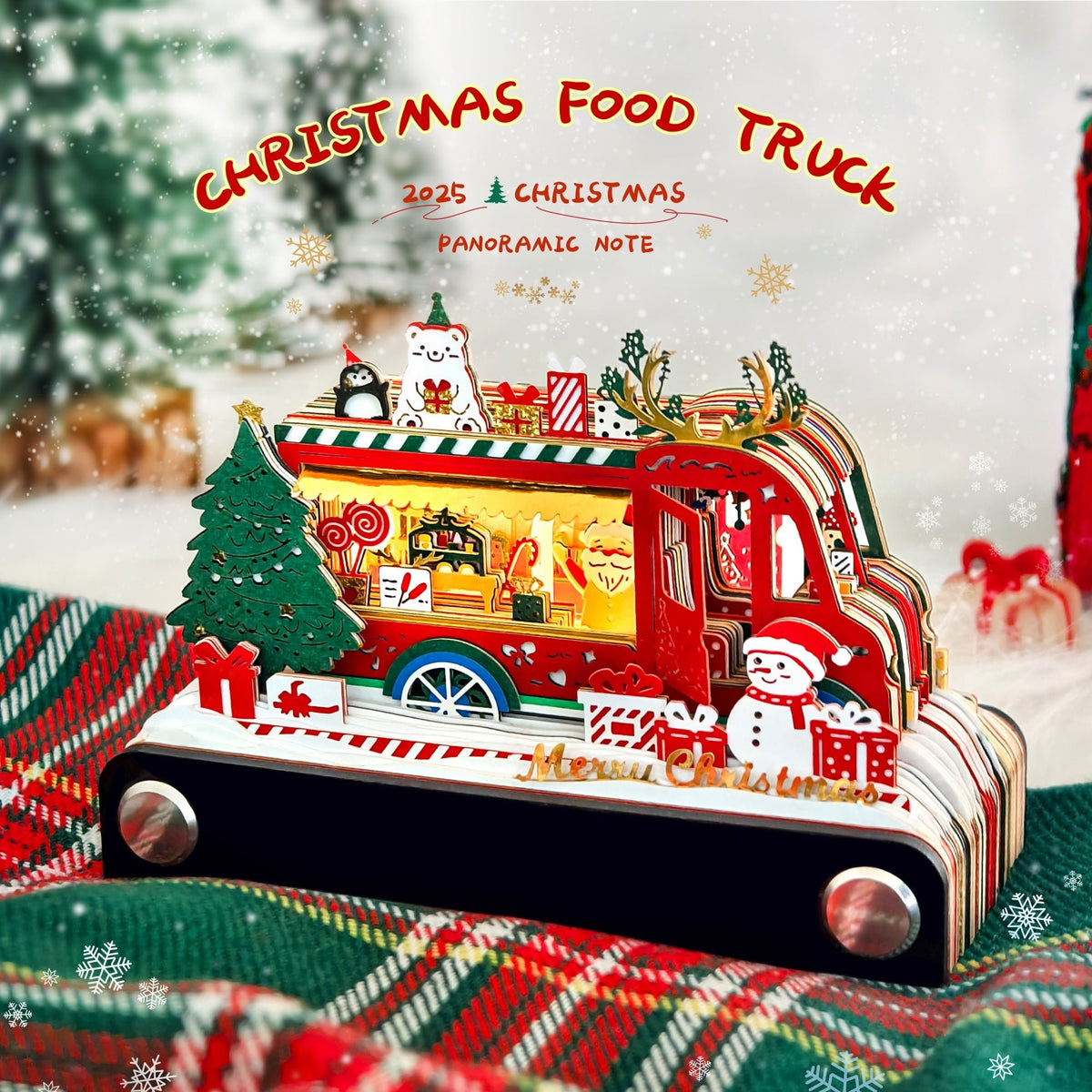 3D Calendar 2026 - Christmas Food Truck - 3D Calendar