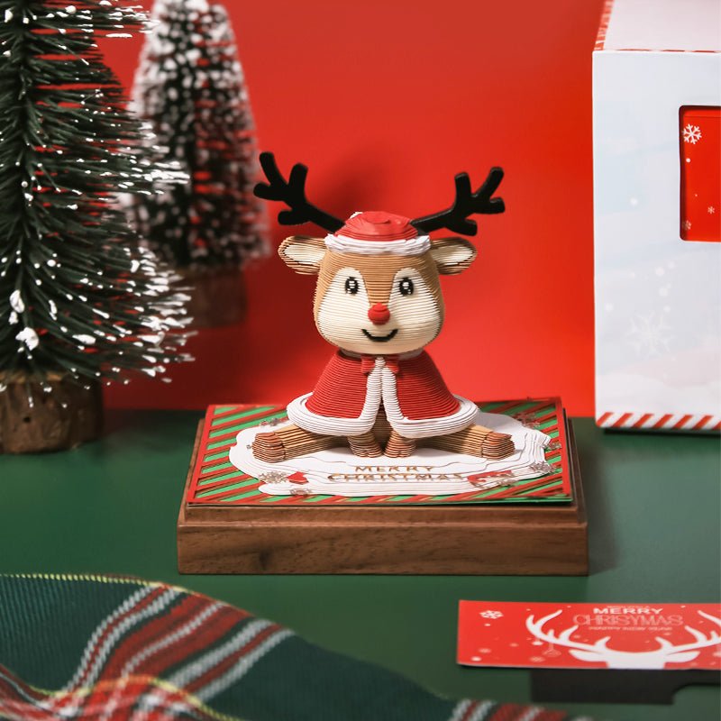 3D Calendar 2026 - Christmas Reindeer - 3D Calendar