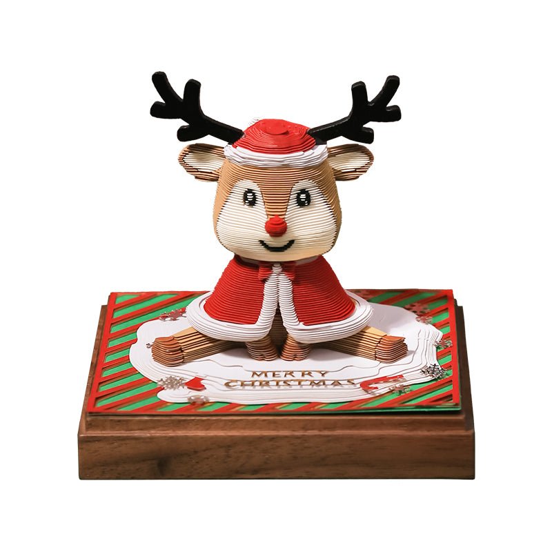 3D Calendar 2026 - Christmas Reindeer - 3D Calendar