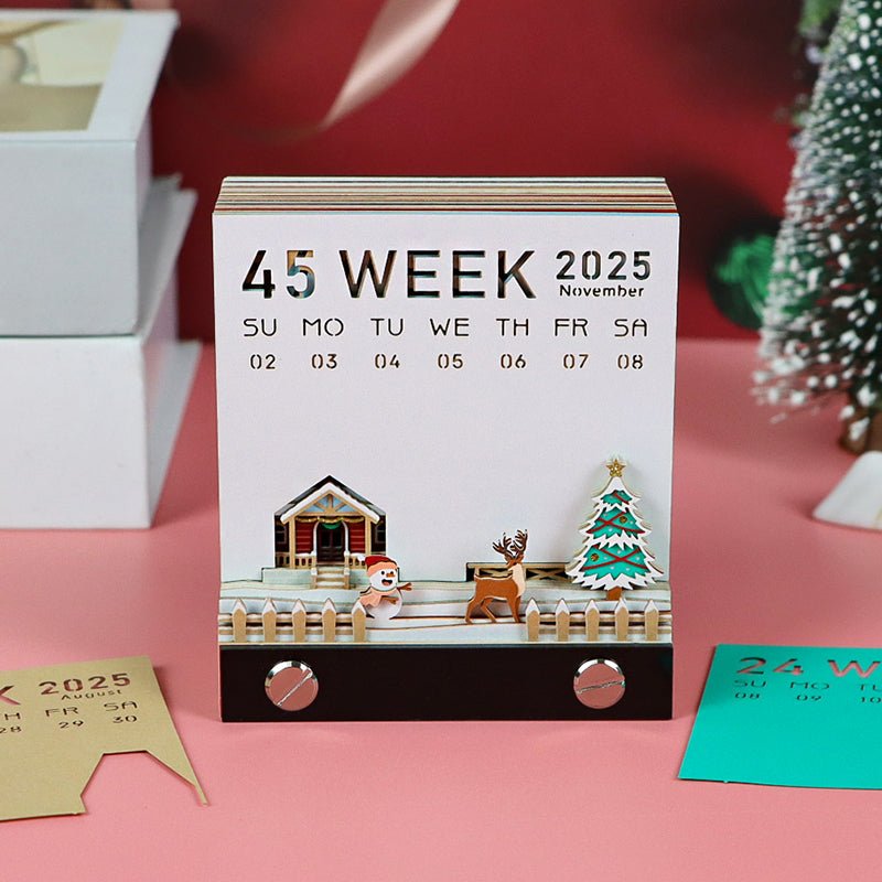 3D Calendar 2026 - Christmas Snow House - 3D Calendar