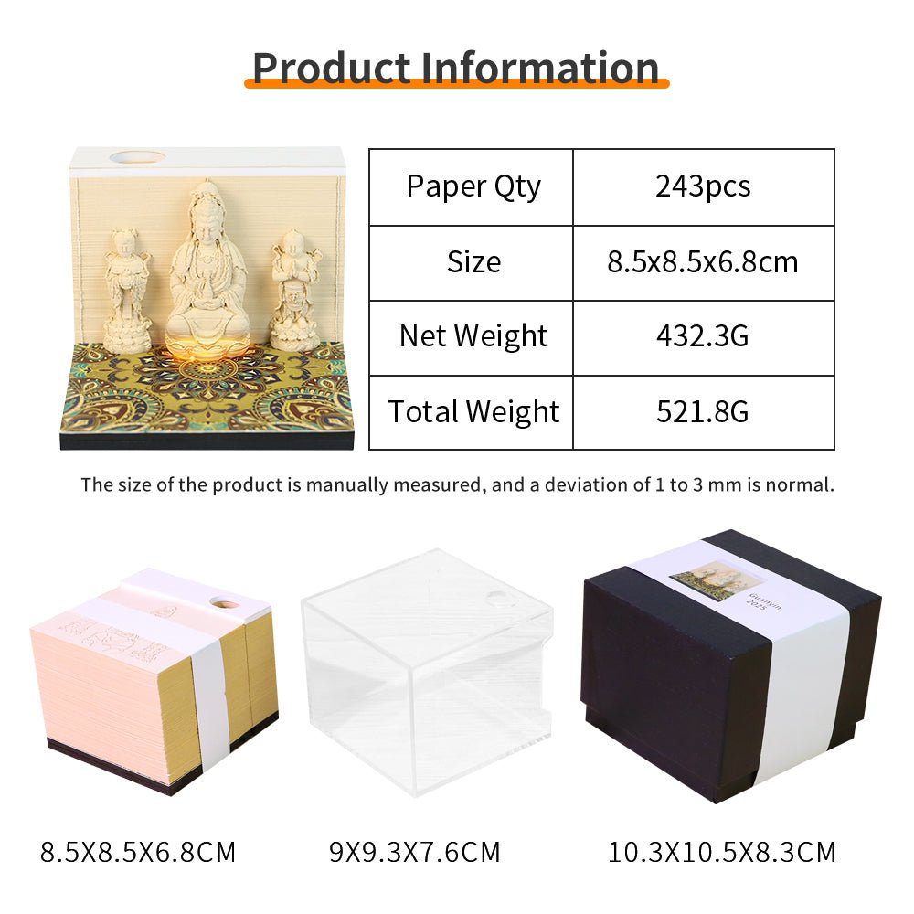 3D Calendar 2026 - Guanyin - 3D Calendar