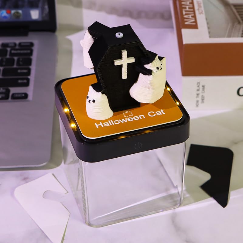 3D Calendar 2026 - Halloween Cat - 3D Calendar