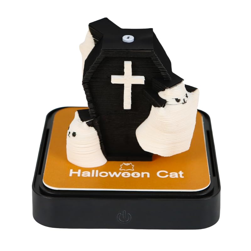 3D Calendar 2026 - Halloween Cat - 3D Calendar