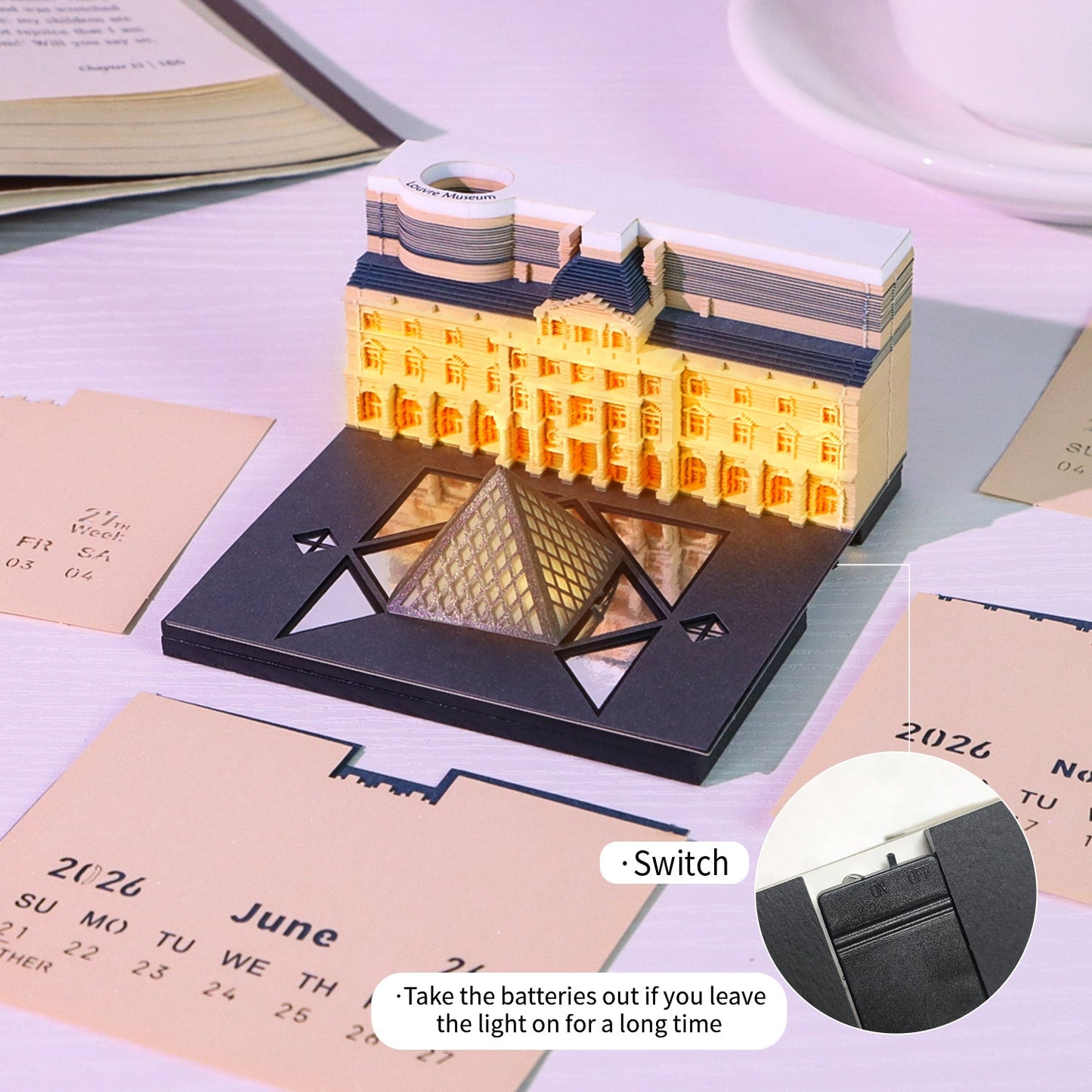 3D Calendar 2026 - Louvre - 3D Calendar