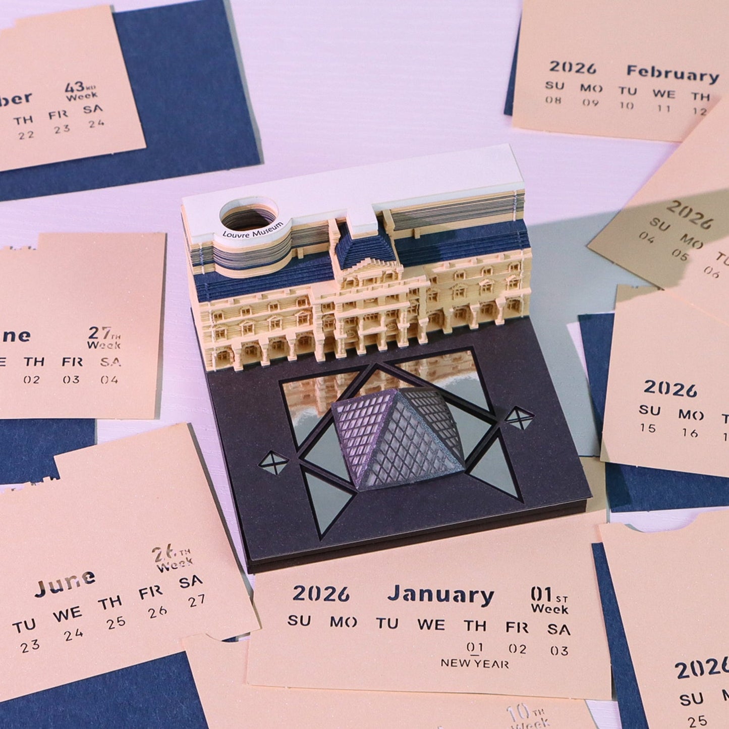 3D Calendar 2026 - Louvre - 3D Calendar