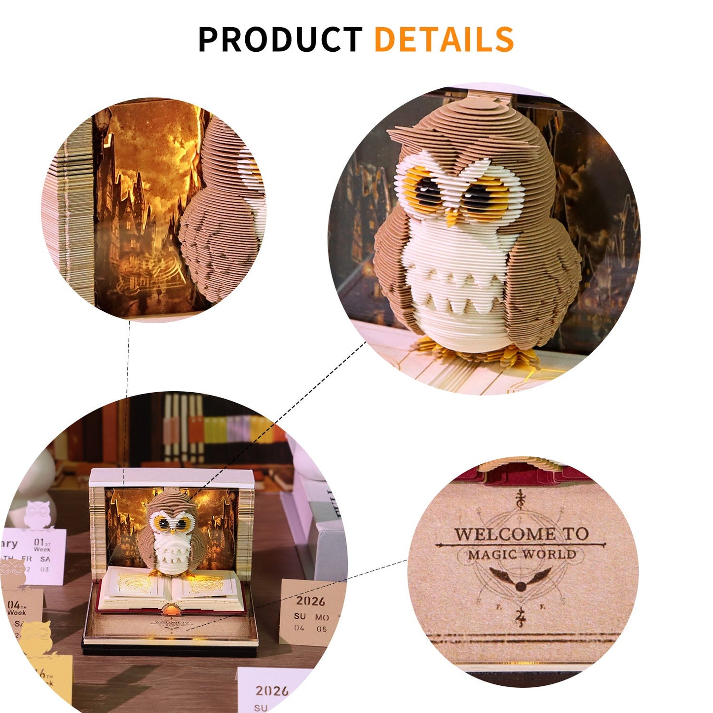 3D Calendar 2026 - Magic Owl - 3D Calendar
