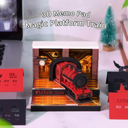 3D Calendar 2026 - Magic Platform Train - 3D Calendar