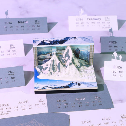 3D Calendar 2026 - Mount Qomolangma - 3D Calendar