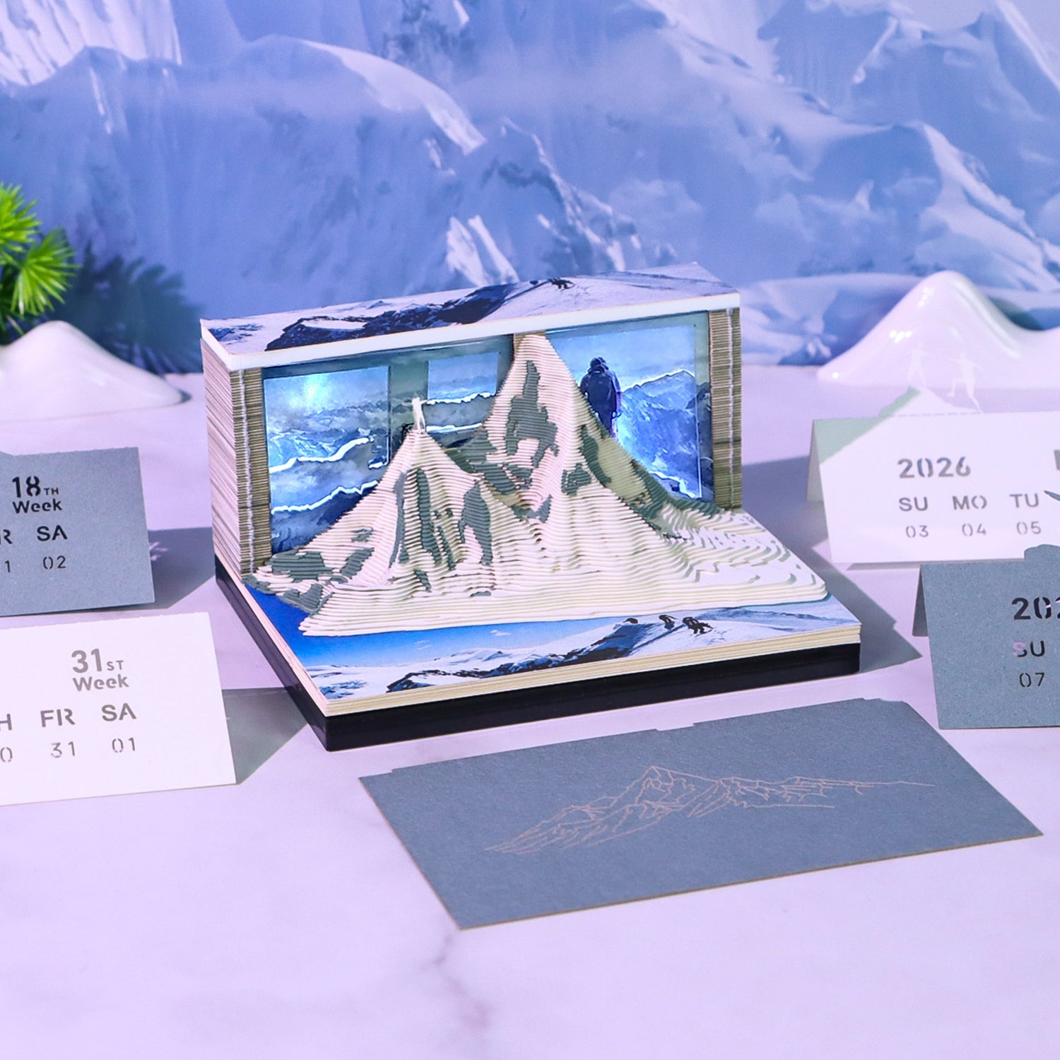 3D Calendar 2026 - Mount Qomolangma - 3D Calendar