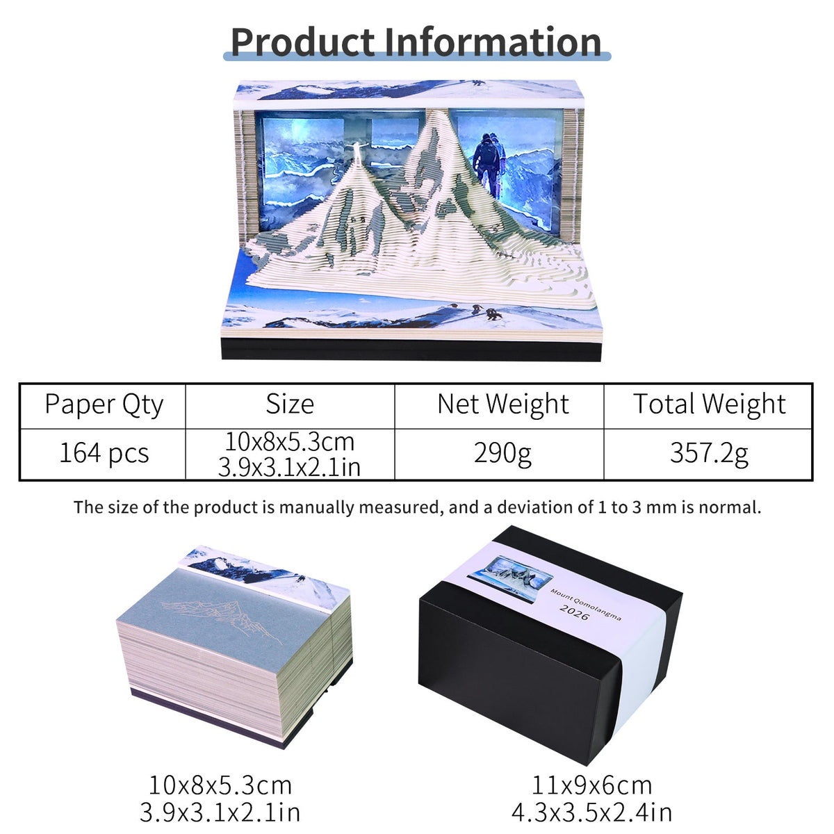 3D Calendar 2026 - Mount Qomolangma - 3D Calendar