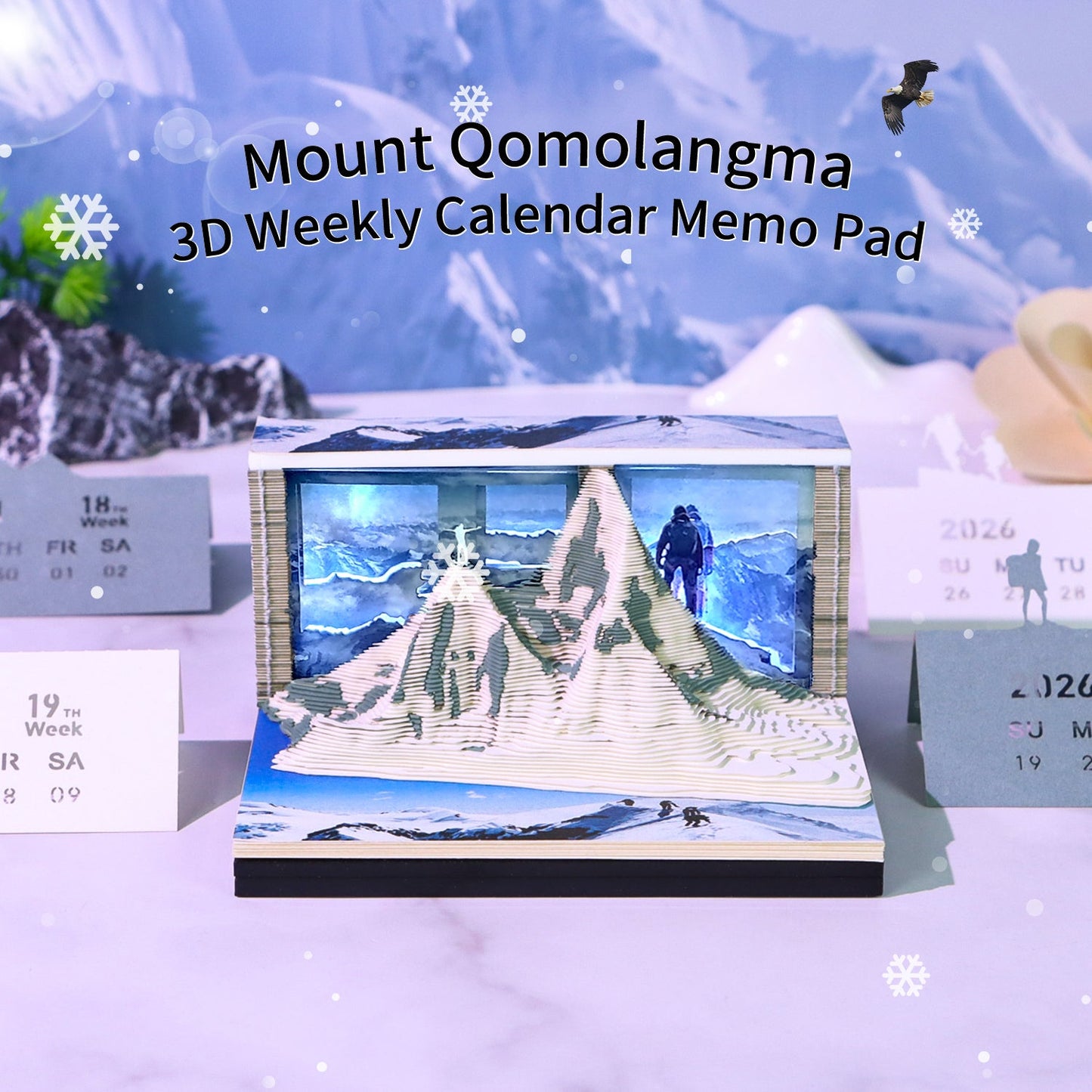 3D Calendar 2026 - Mount Qomolangma - 3D Calendar