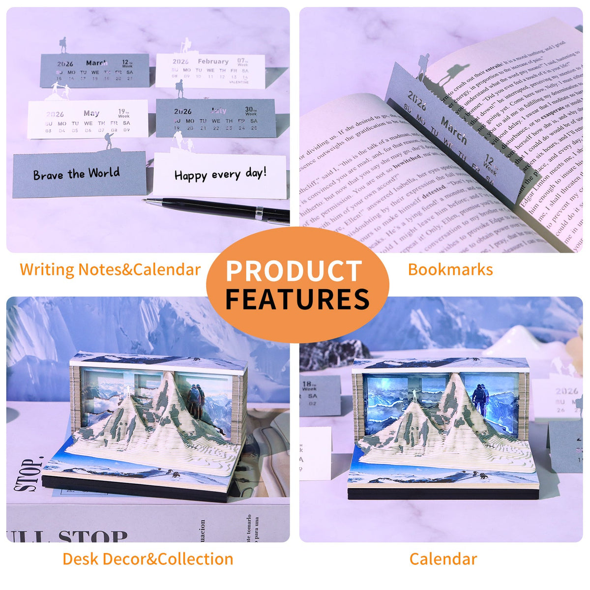 3D Calendar 2026 - Mount Qomolangma - 3D Calendar