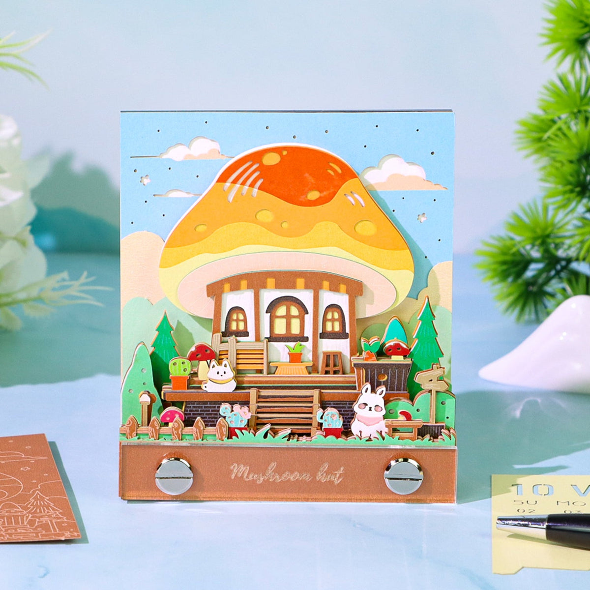 3D Calendar 2026 - Mushroom Hut - 3D Calendar