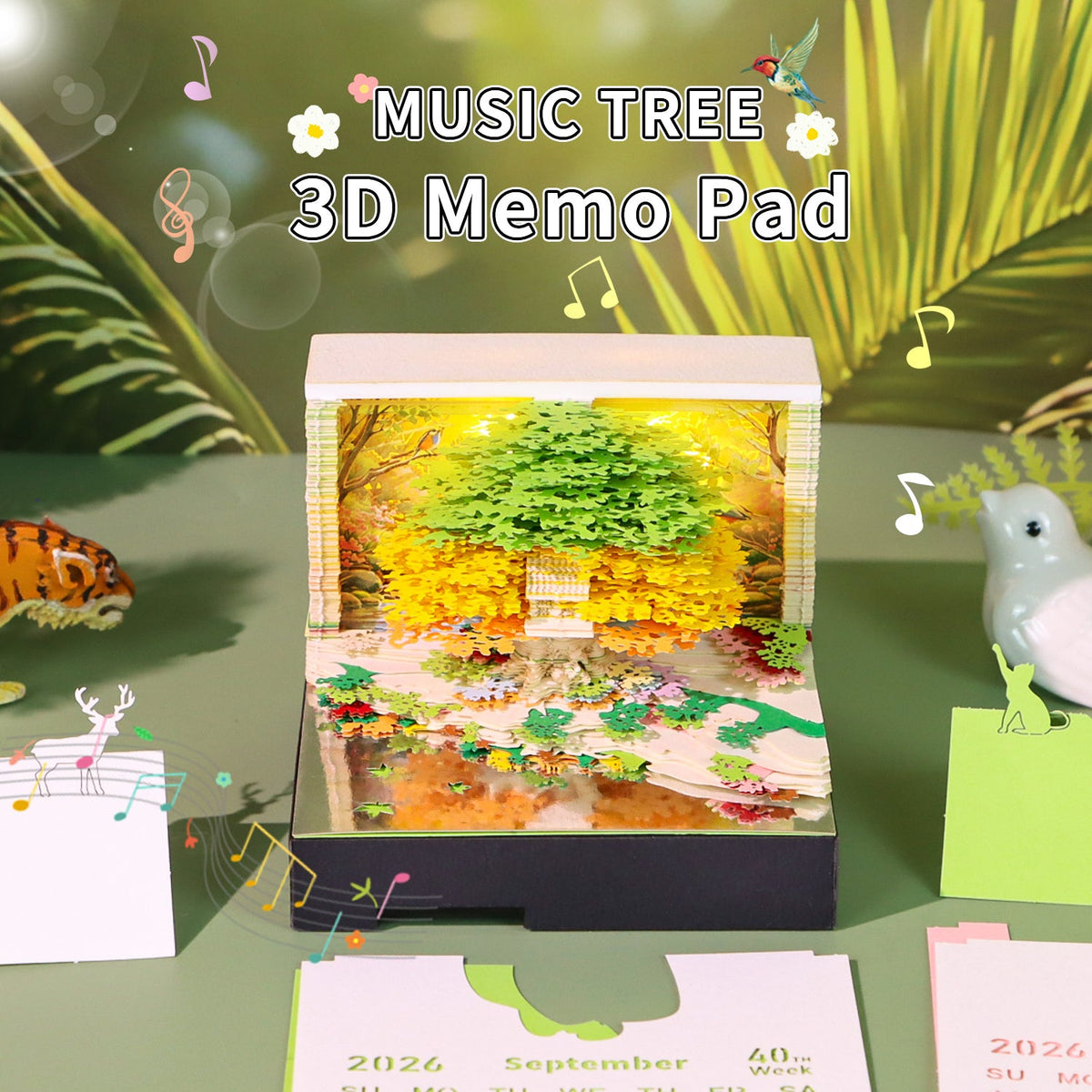 3D Calendar 2026 - Music Tree - 3D Calendar