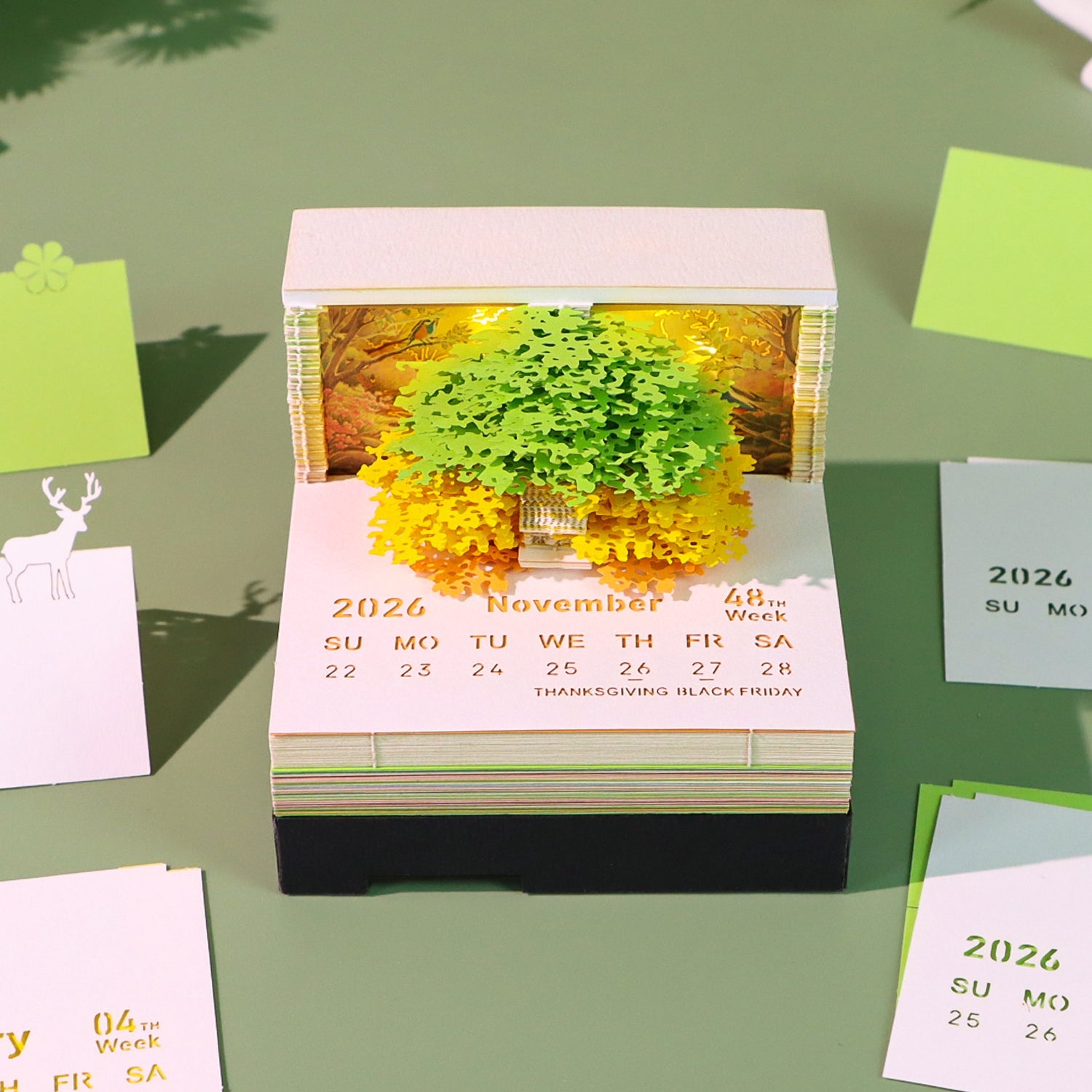 3D Calendar 2026 - Music Tree - 3D Calendar