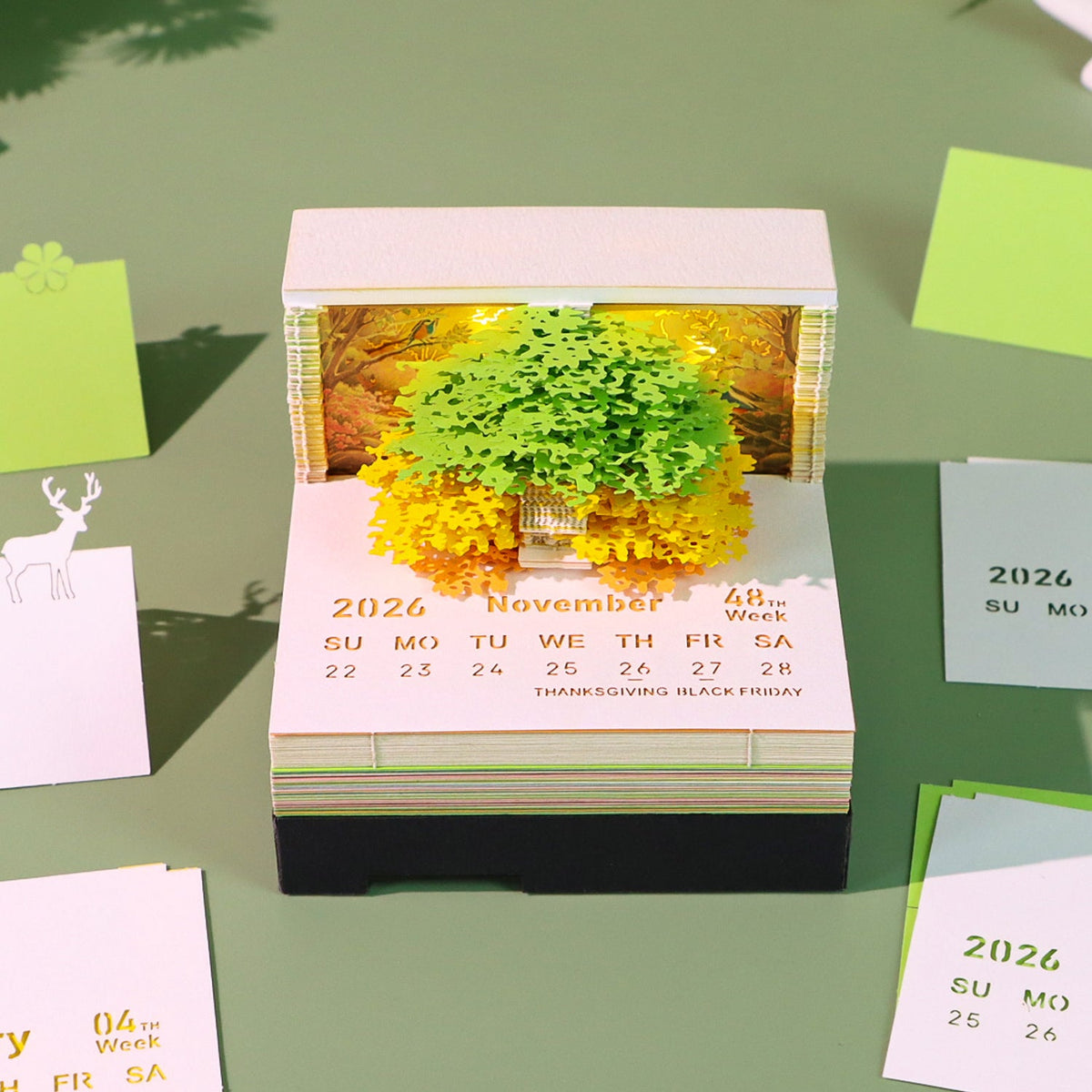 3D Calendar 2026 - Music Tree - 3D Calendar