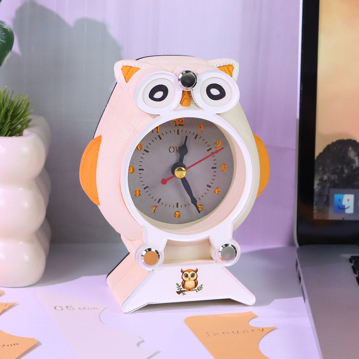 3D Calendar 2026 - Owl Clock - 3D Calendar