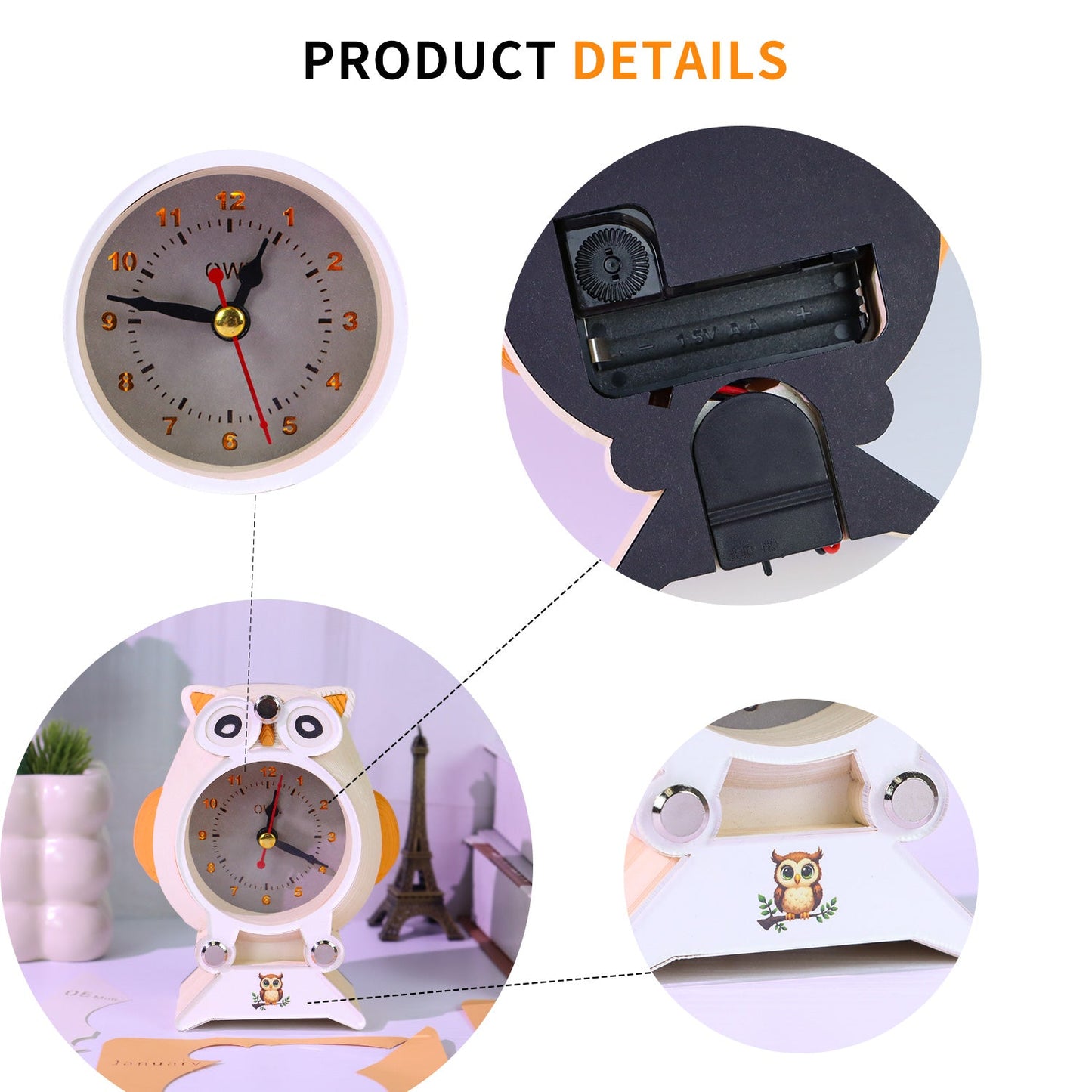 3D Calendar 2026 - Owl Clock - 3D Calendar