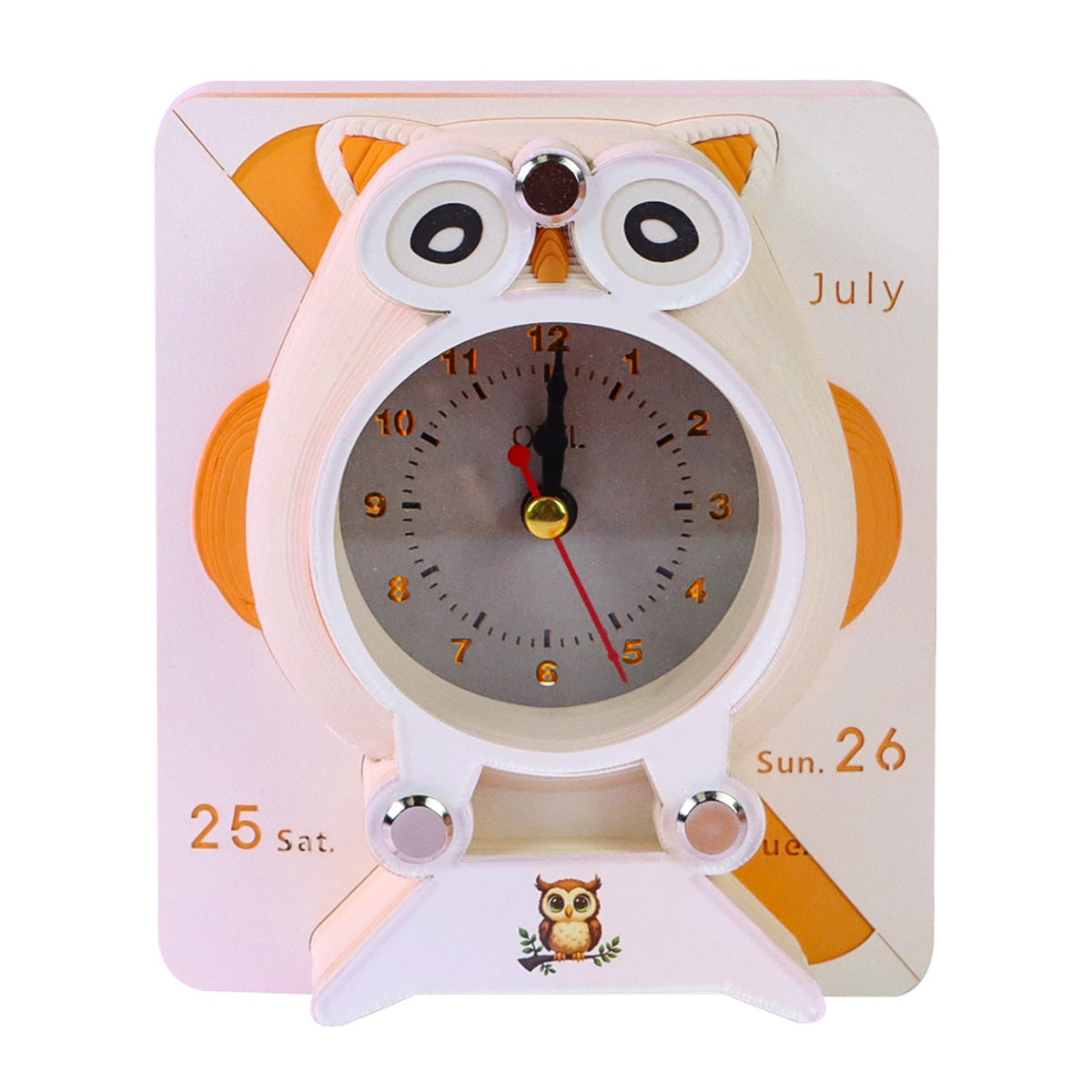 3D Calendar 2026 - Owl Clock - 3D Calendar