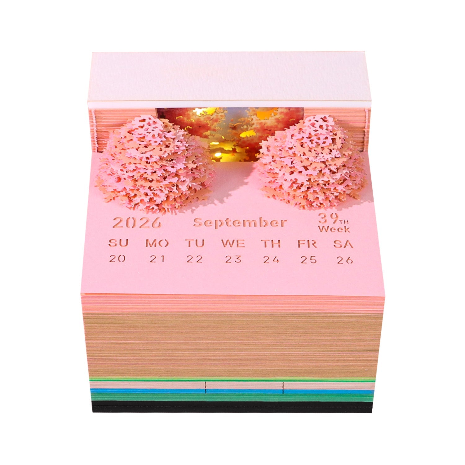 3D Calendar 2026 - Peach Blossom Forest - 3D Calendar