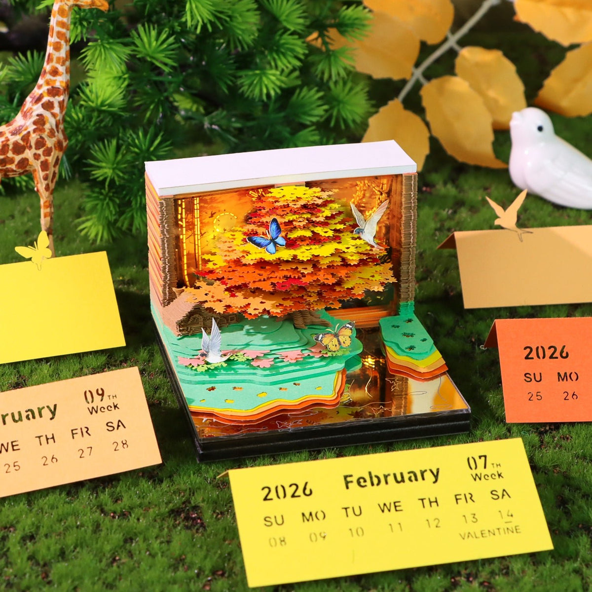3D Calendar 2026 - Phoenix Perched Wutong - 3D Calendar