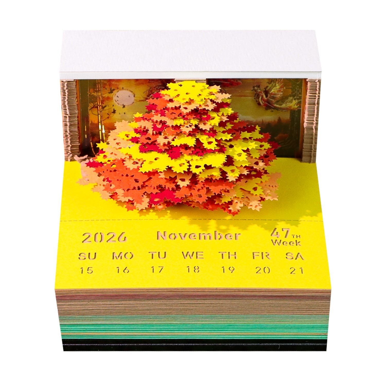 3D-kalender notitieblok 2026 | Snijkunst Afscheurpapier 3D-memoblok - Notitieblok om in hutvorm te snijden voor kantoordecoratie voor Thanksgiving Kerstmis Housewarming en 3D-kalender notitieblok 2026 | Snijkunst Afscheurpapier 3D-memoblok - Notitieblok om in hutvorm te snijden voor kantoordecoratie voor Thanksgiving Kerstmis Housewarming en