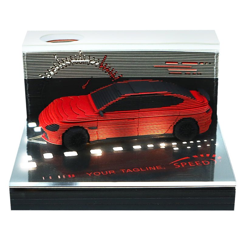 3D Calendar 2026 - Racing Car - 3D Calendar