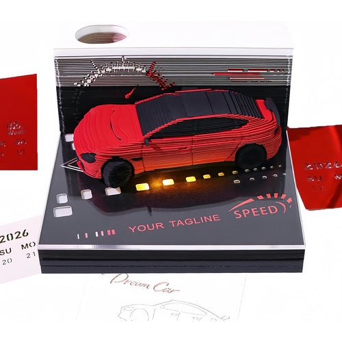 3D Calendar 2026 - Racing Car - 3D Calendar