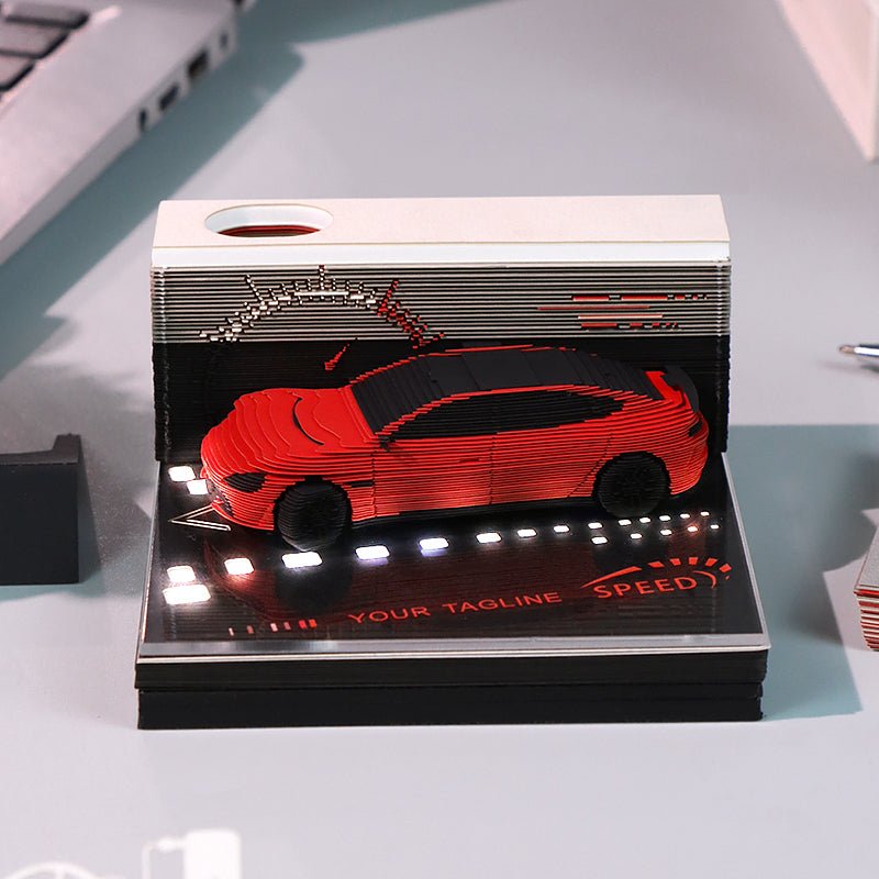 3D Calendar 2026 - Racing Car - 3D Calendar