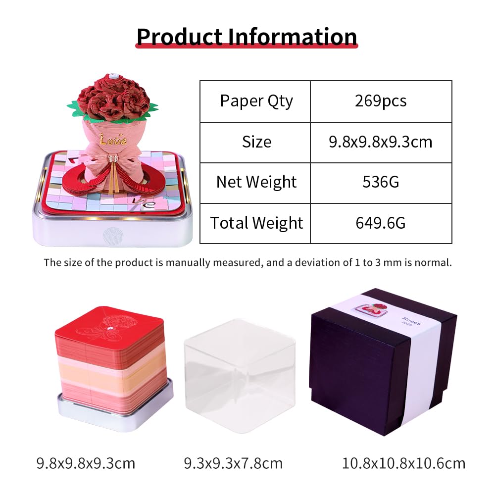 3D Calendar 2026 - Roses - 3D Calendar