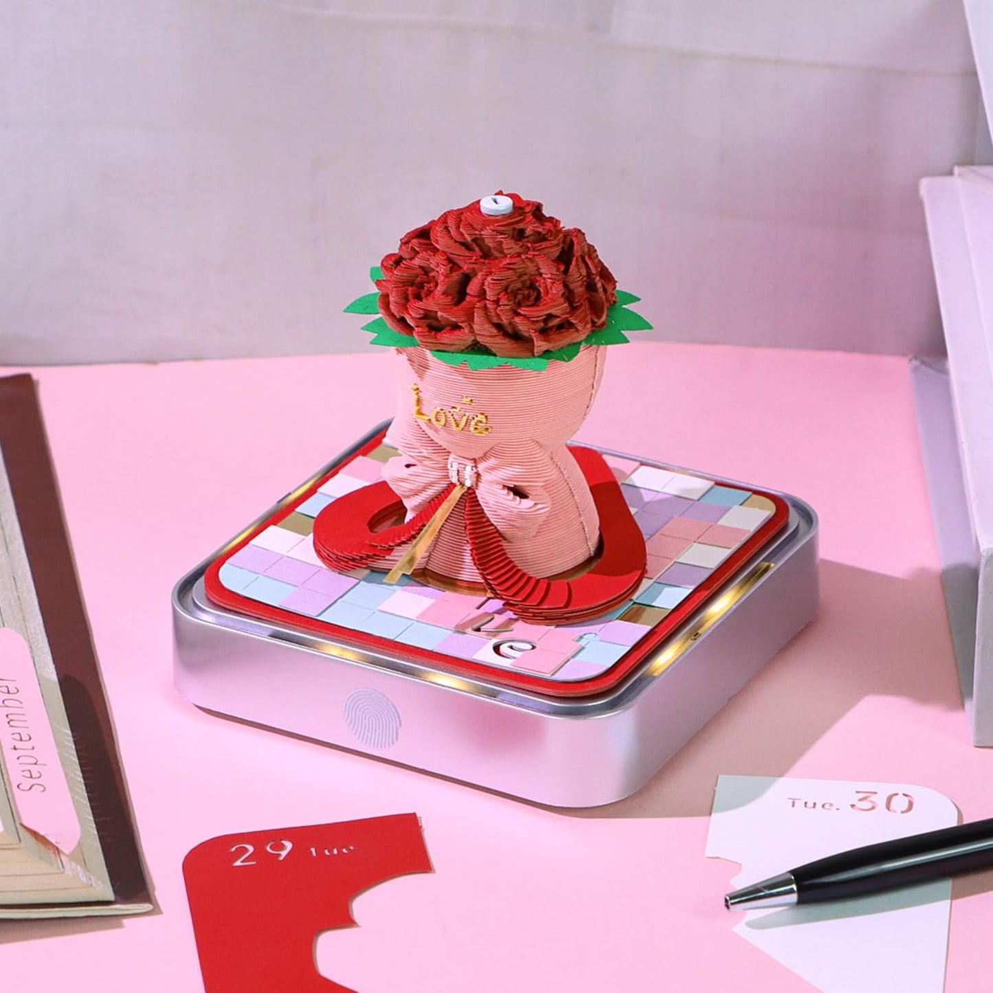 3D Calendar 2026 - Roses - 3D Calendar