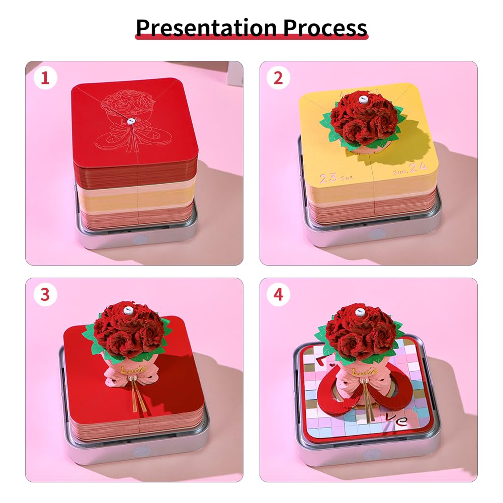 3D Calendar 2026 - Roses - 3D Calendar