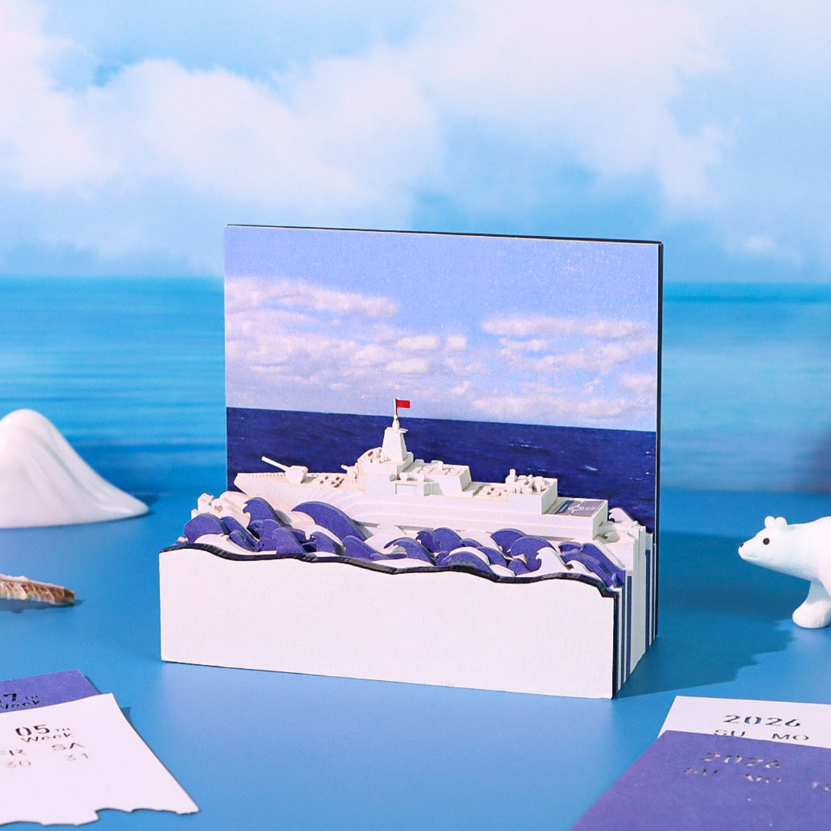 3D Calendar 2026 - Sailing Ship - 3D Calendar