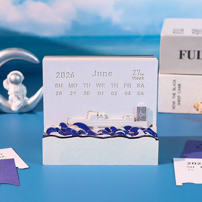 3D Calendar 2026 - Sailing Ship - 3D Calendar