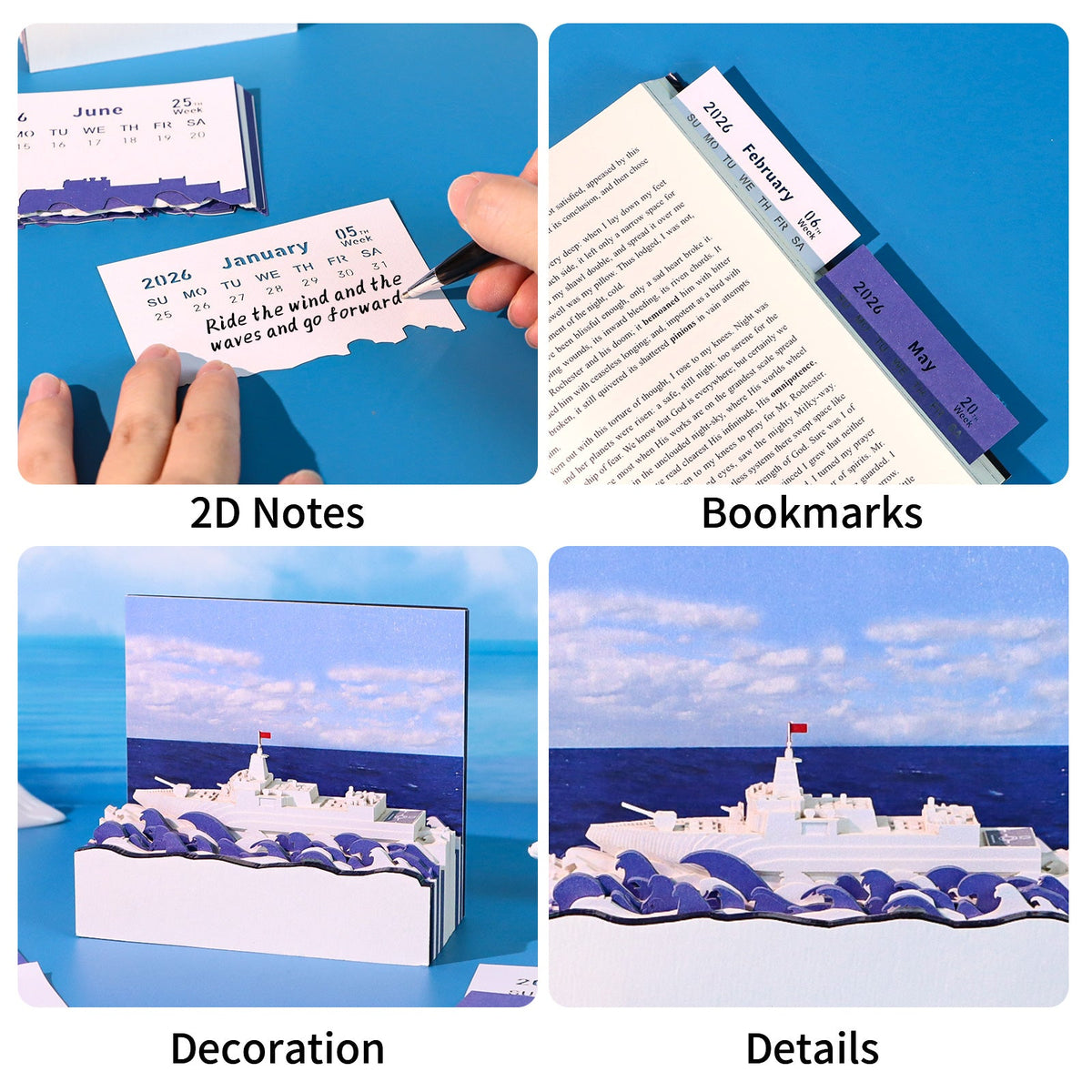 3D Calendar 2026 - Sailing Ship - 3D Calendar