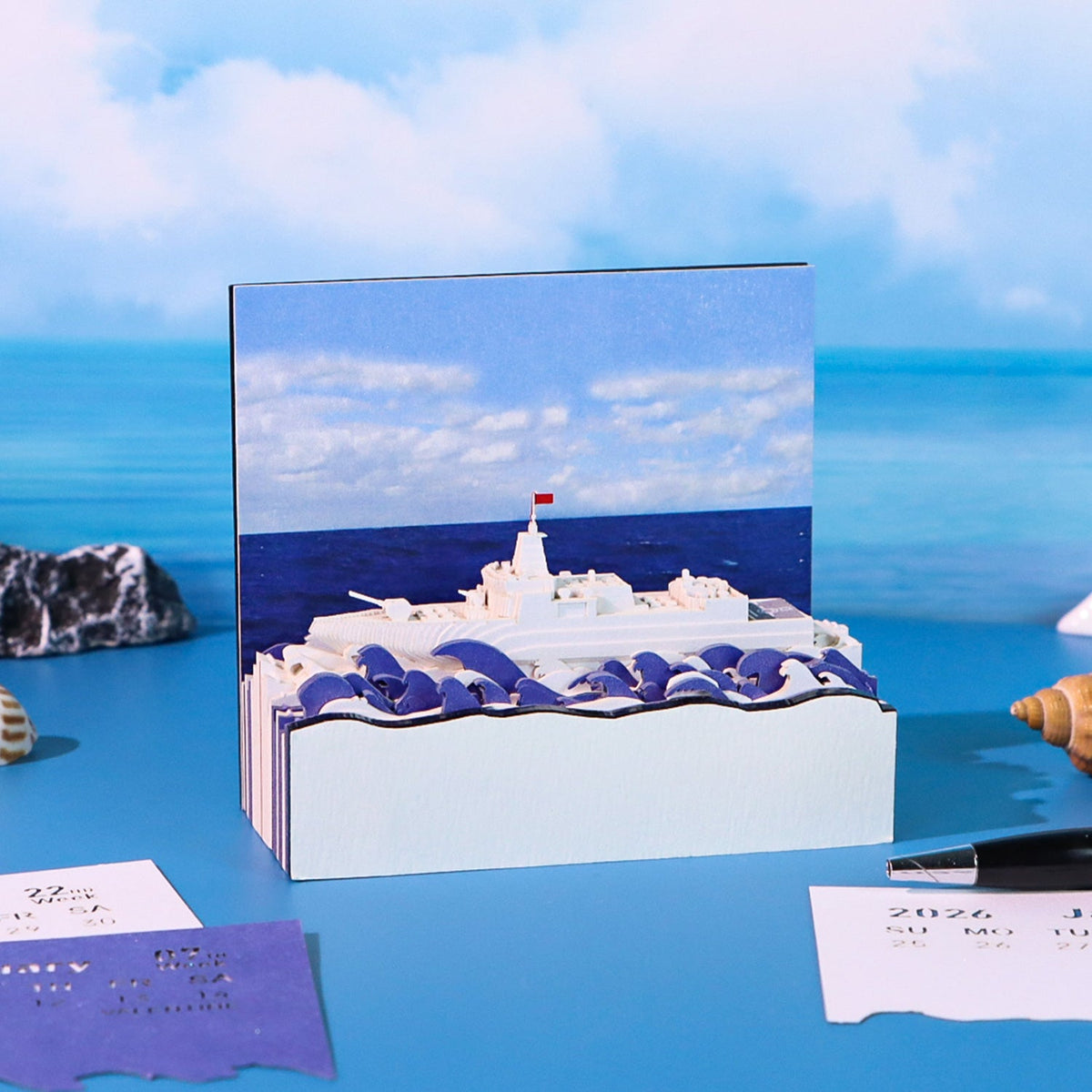 3D Calendar 2026 - Sailing Ship - 3D Calendar