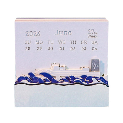 3D Calendar 2026 - Sailing Ship - 3D Calendar