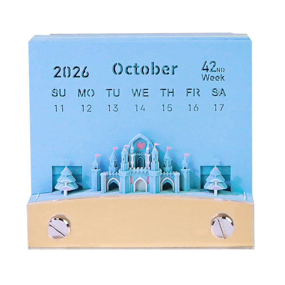 3D Calendar 2026 - Snowflake Ferris Wheel - 3D Calendar