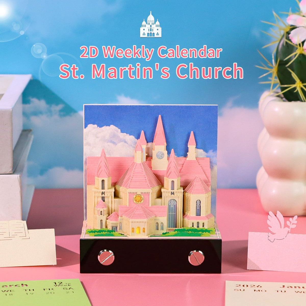 3D Calendar 2026 - St. Martin's Church - 3D Calendar