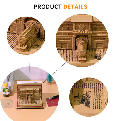 3D Calendar 2026 - The Train in The Book - 3D Calendar