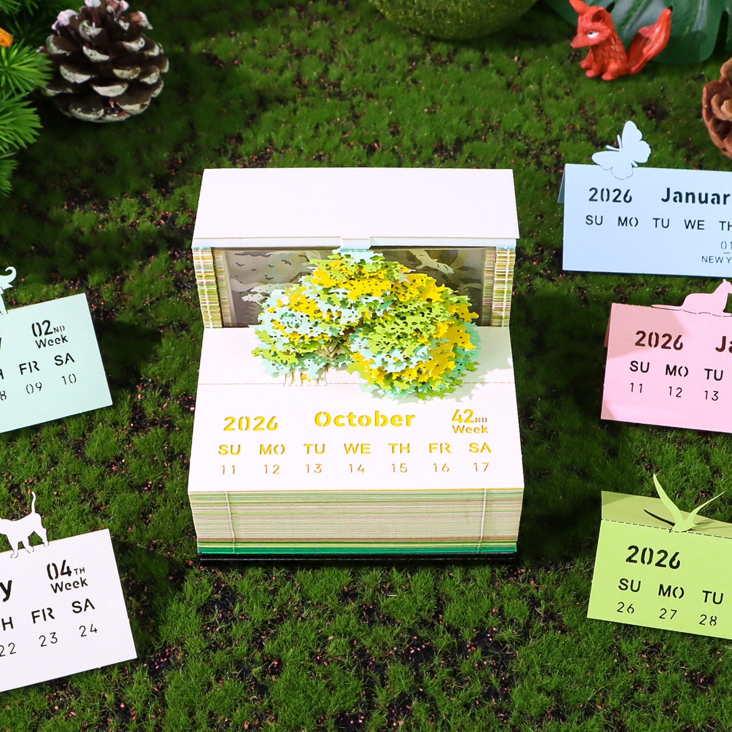3D Calendar 2026 - Tree House D - 3D Calendar