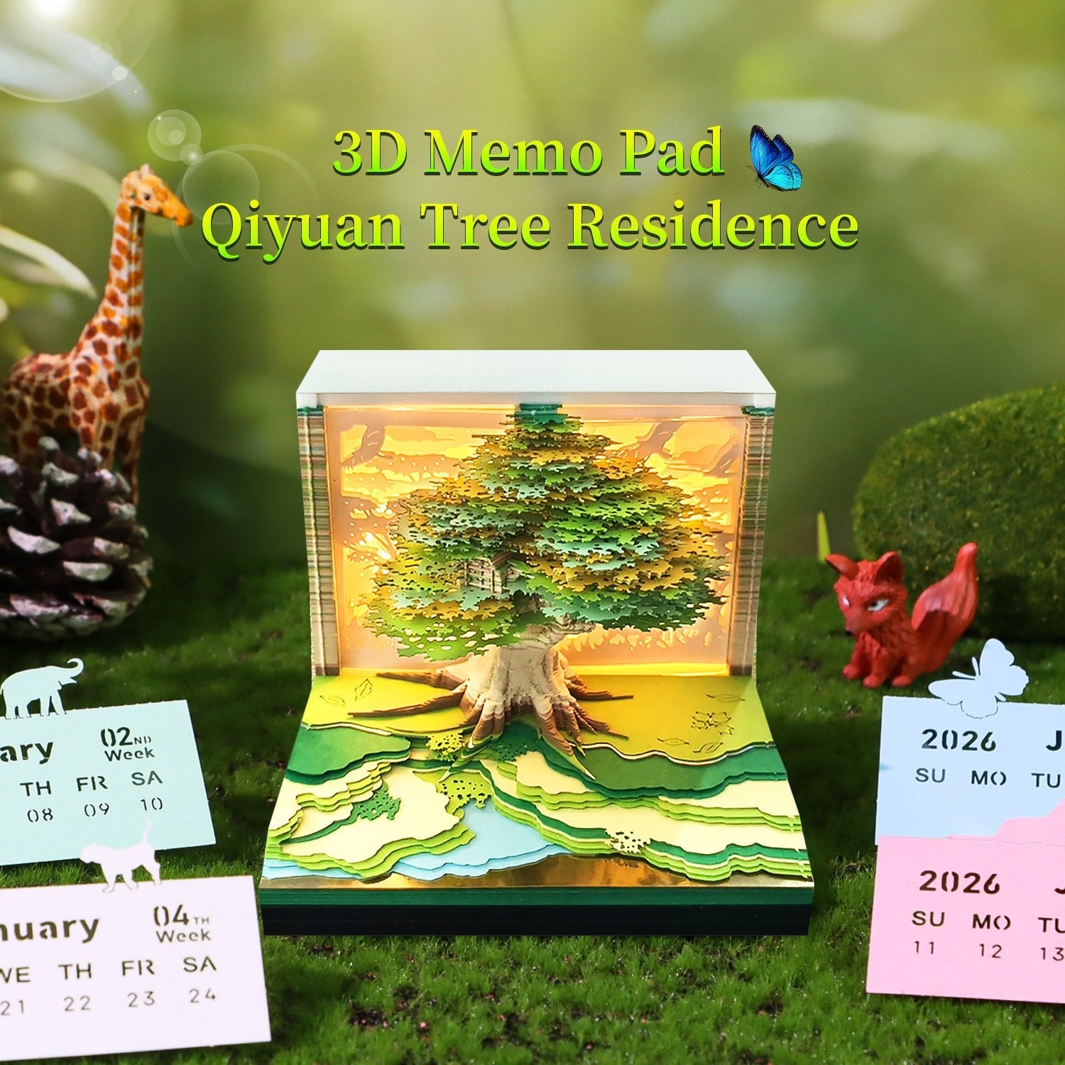 3D Calendar 2026 - Tree House D - 3D Calendar
