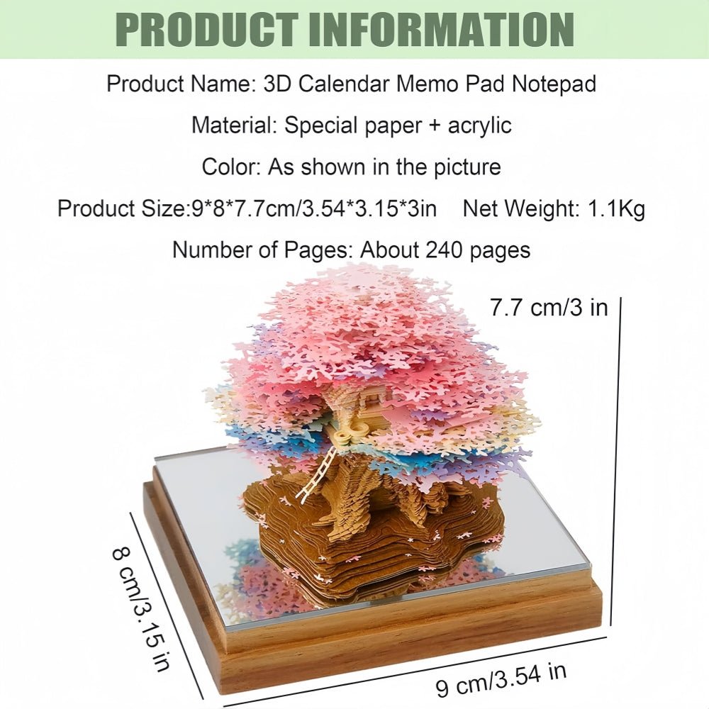 3D Calendar - Tree House E - 3D Calendar