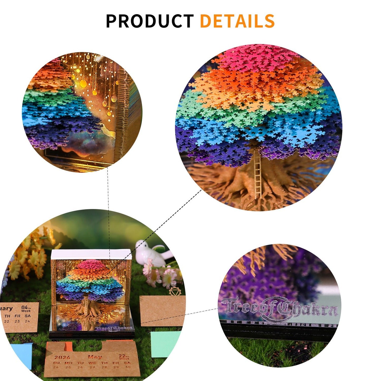 3D Calendar 2026 - Tree of Chakra - 3D Calendar