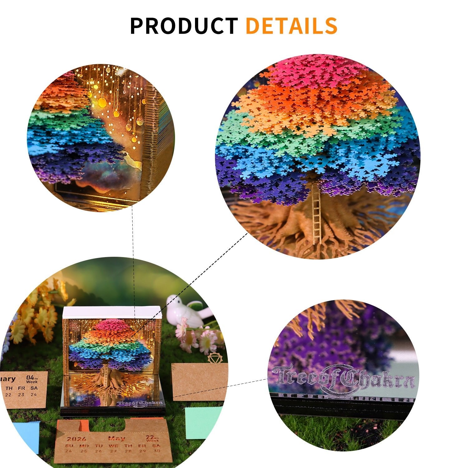 3D Calendar 2026 - Tree of Chakra - 3D Calendar