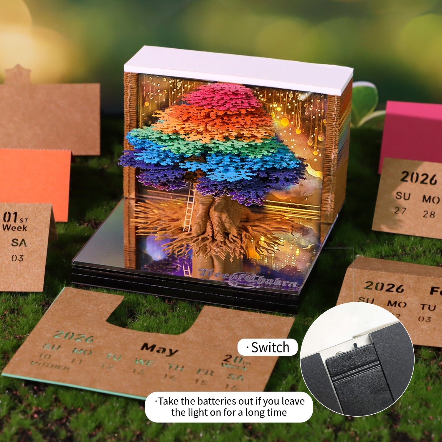 3D Calendar 2026 - Tree of Chakra - 3D Calendar
