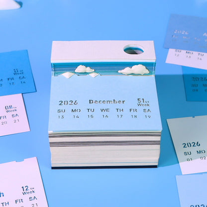 3D Calendar 2026 - White Bears - 3D Calendar